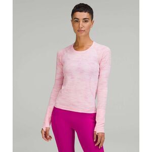 Lululemon Swiftly Tech Long-Sleeve - Size 8 | Chroma Check/Strawberry Milkshake